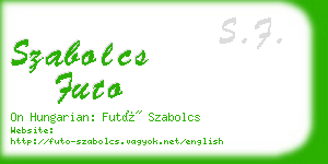 szabolcs futo business card
